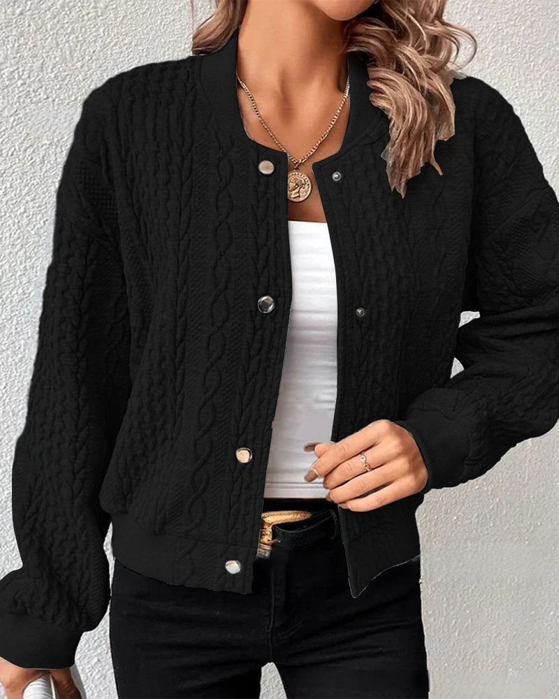 Elana™ - Relaxed Fit Button-Up Sweater
