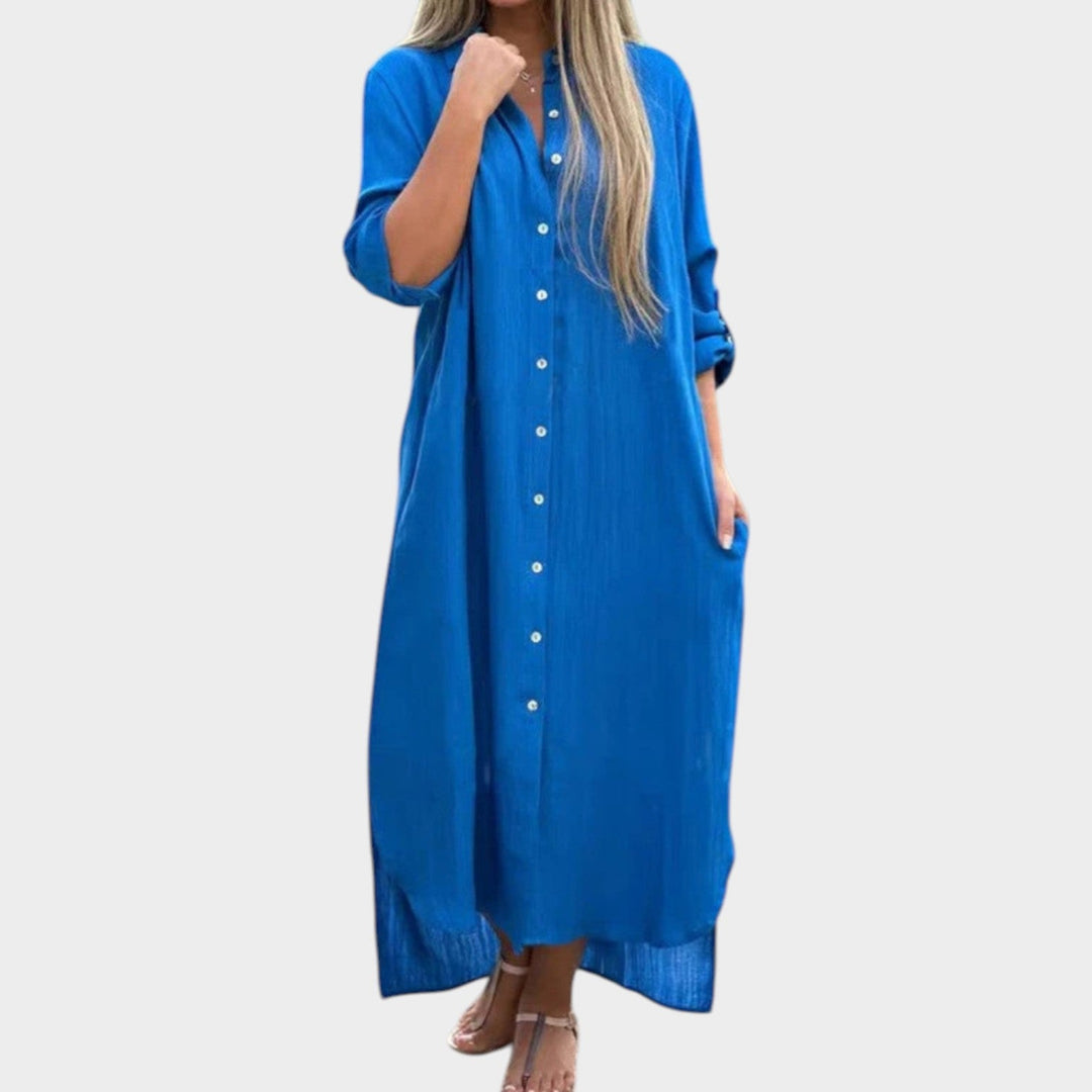Effortless Button-Down Maxi Dress