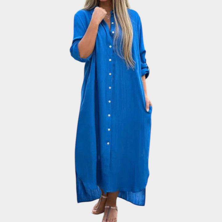 Effortless Button-Down Maxi Dress