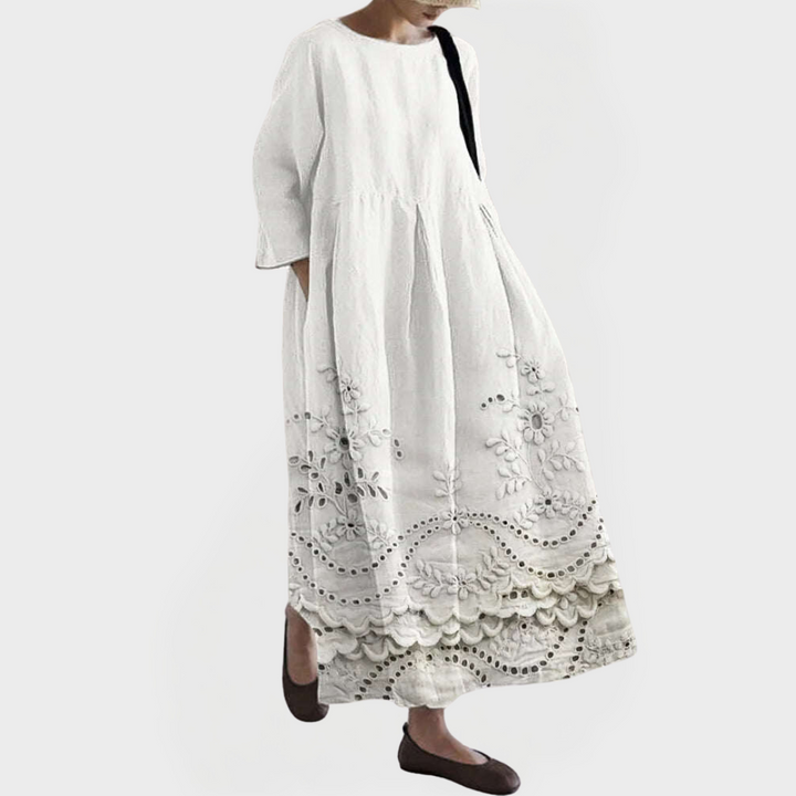 Embroidered Relaxed Maxi Dress