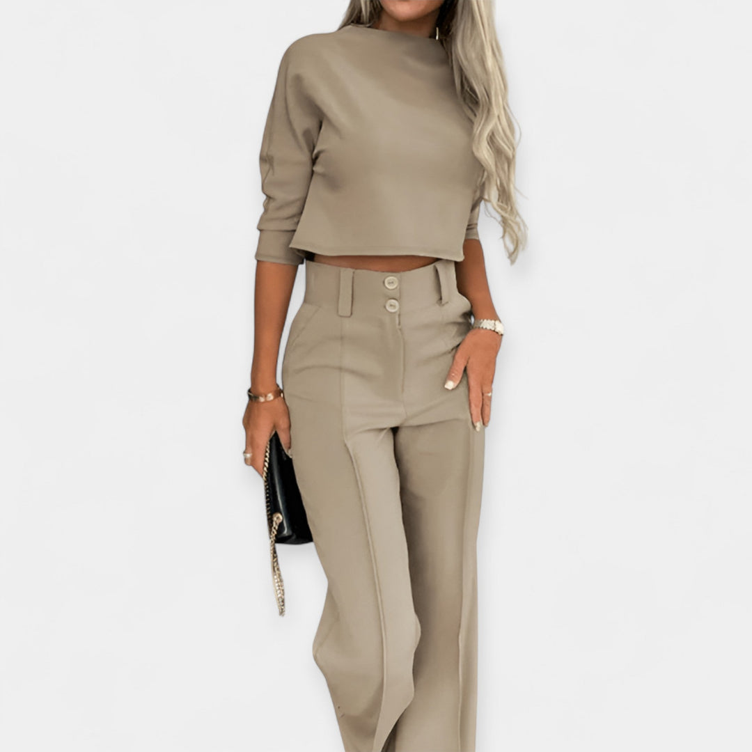 Crop Top and Pants Set