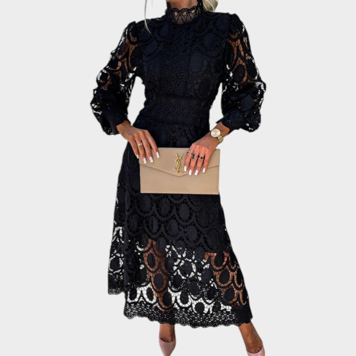 Elegant Lace Midi Dress
