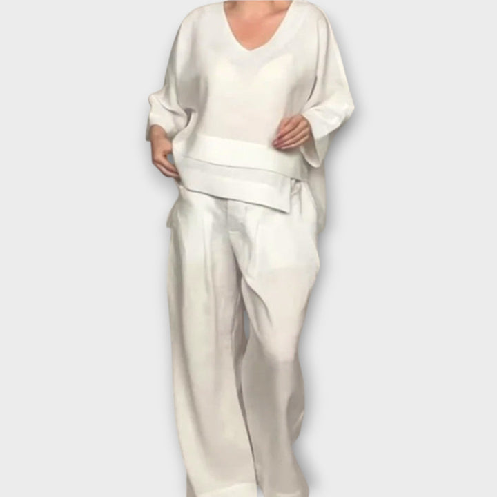 Relaxed Two-Piece Wide-Leg Lounge Set