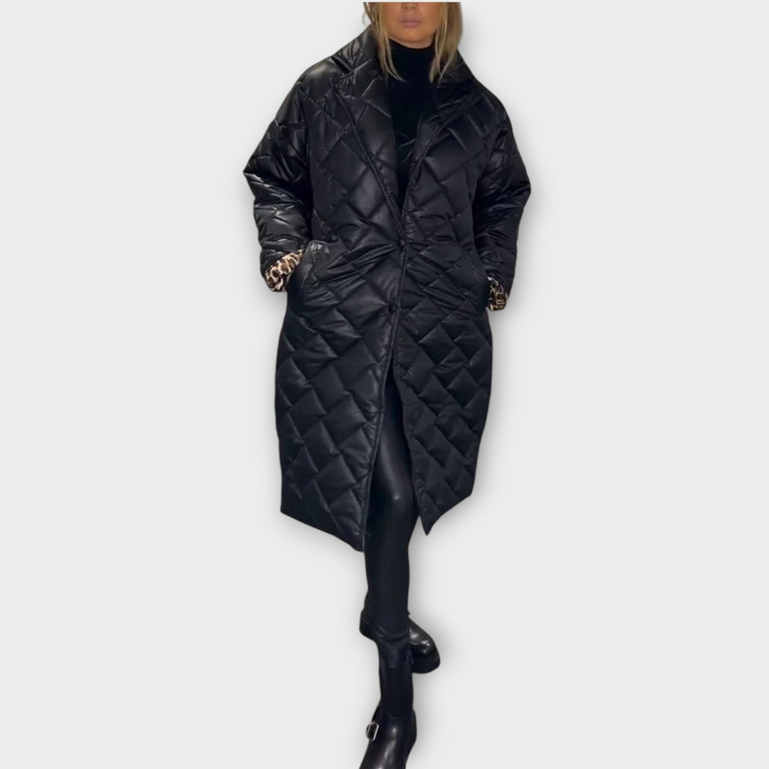 Quilted Longline Winter Puffer Coat