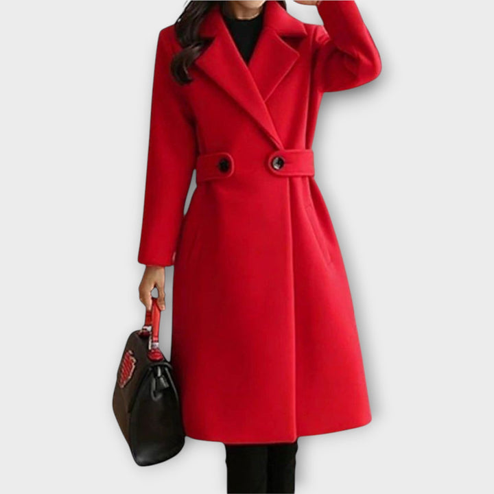 Elegant Longline Wool-Blend Coat