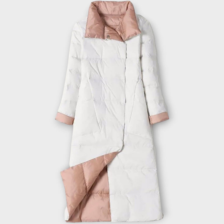 Dual-Color Long Puffer Jacket