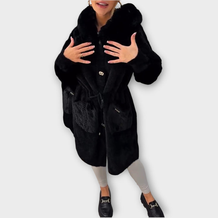 Warm and Stylish Faux Fur Hooded Winter Jacket