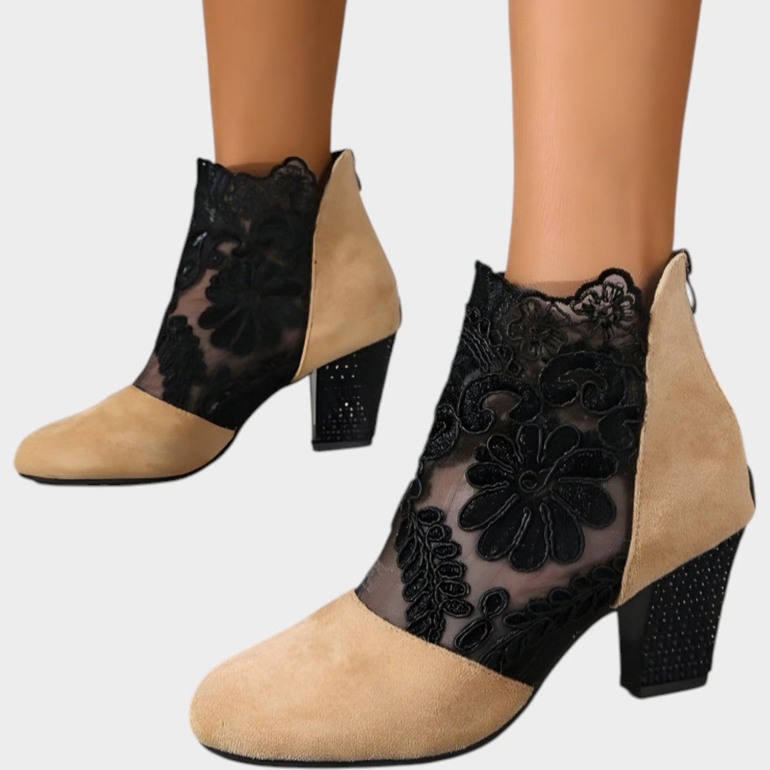 Lace Detail Statement Heels