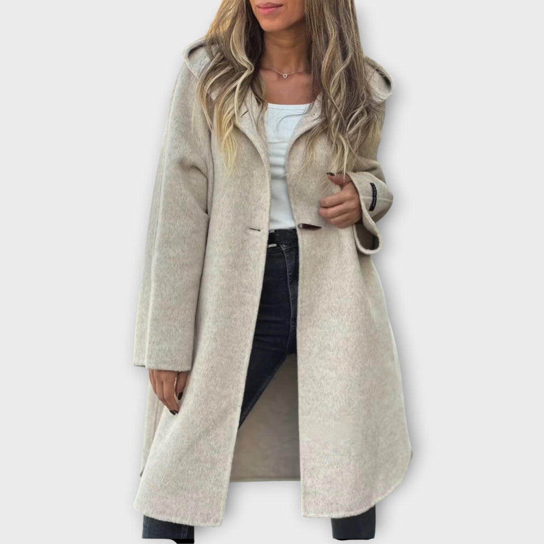 Cozy Midi Coat with Hood