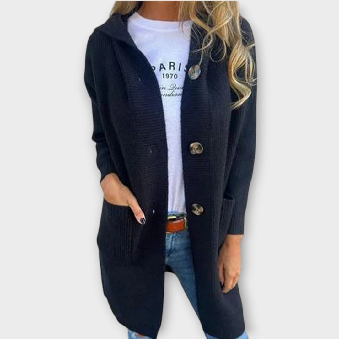 Comfortable Button-Up Knit Cardigan