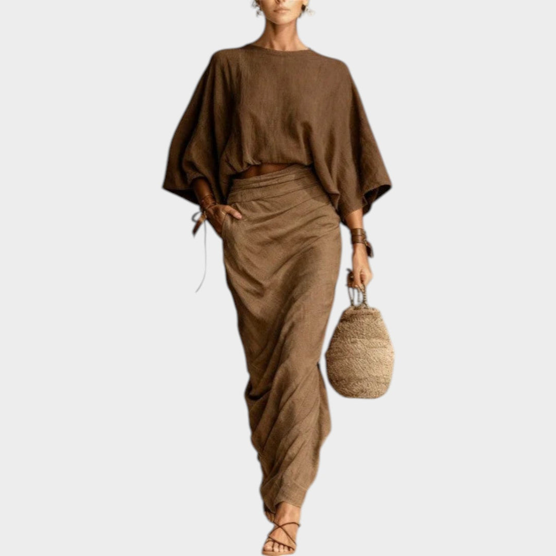 Bohemian Draped Two-Piece Set