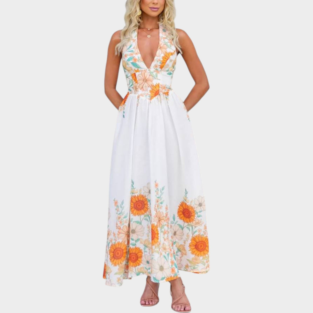 Elegant Floral Maxi Dress