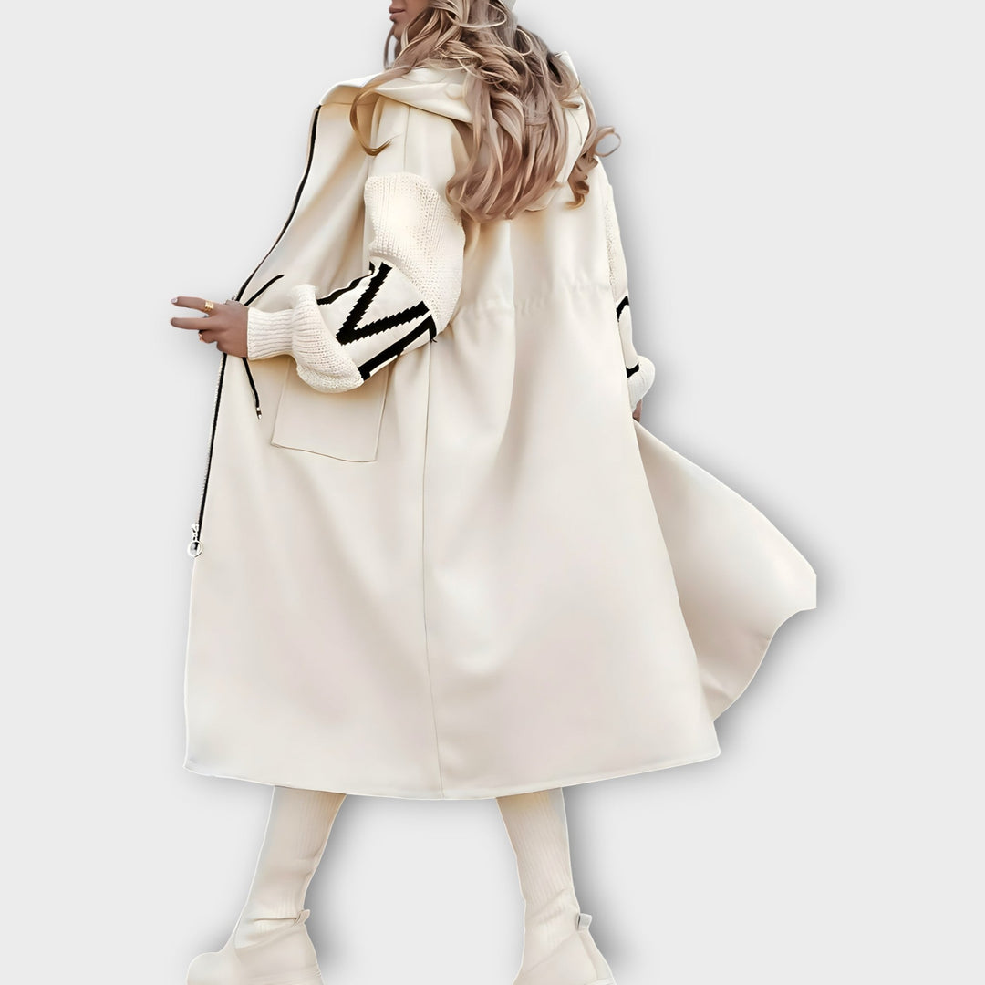 Statement Sleeve Longline Hooded Coat