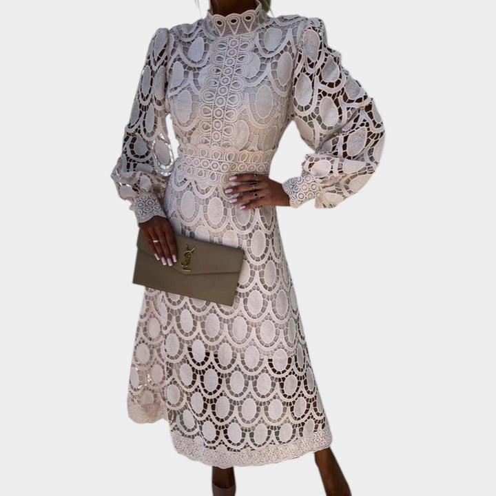 Elegant Lace Midi Dress