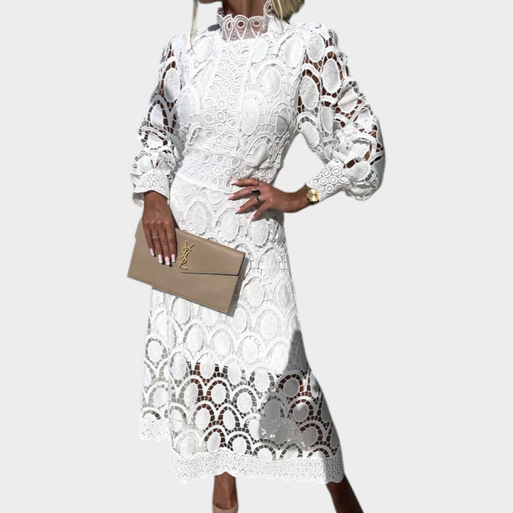 Elegant Lace Midi Dress