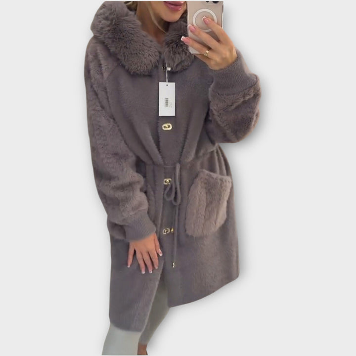 Warm and Stylish Faux Fur Hooded Winter Jacket