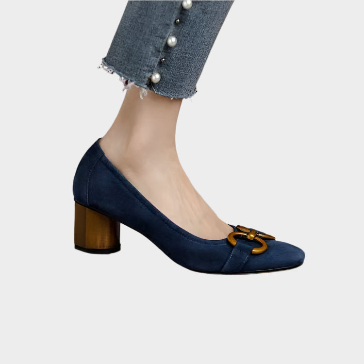 Elegant Square-Heeled Pumps