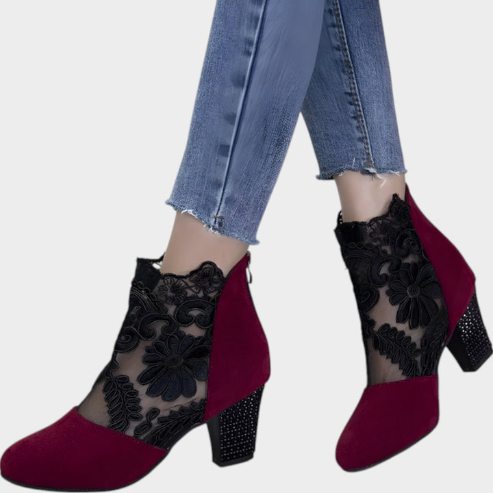 Lace Detail Statement Heels