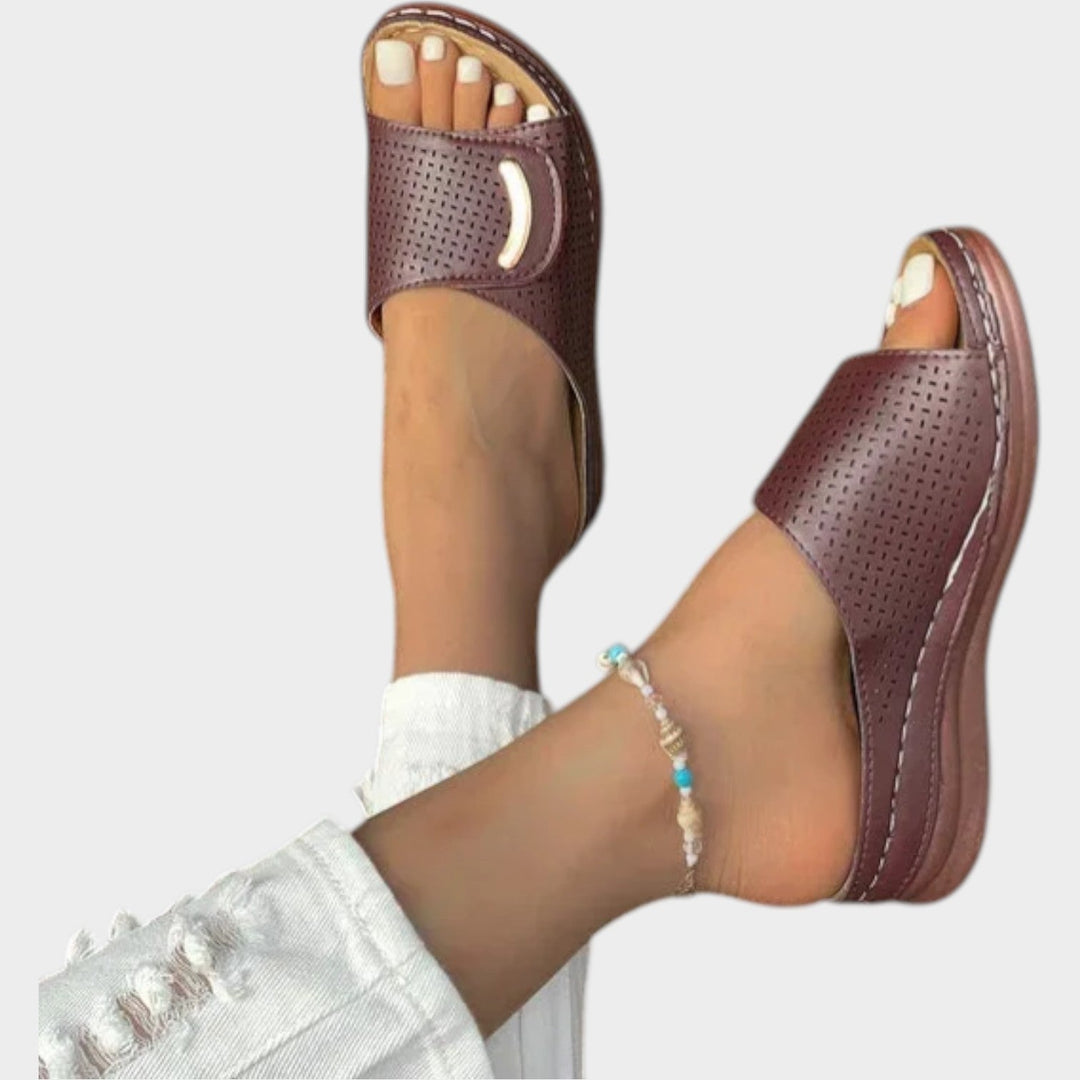 Perforated Comfort Slide Sandals