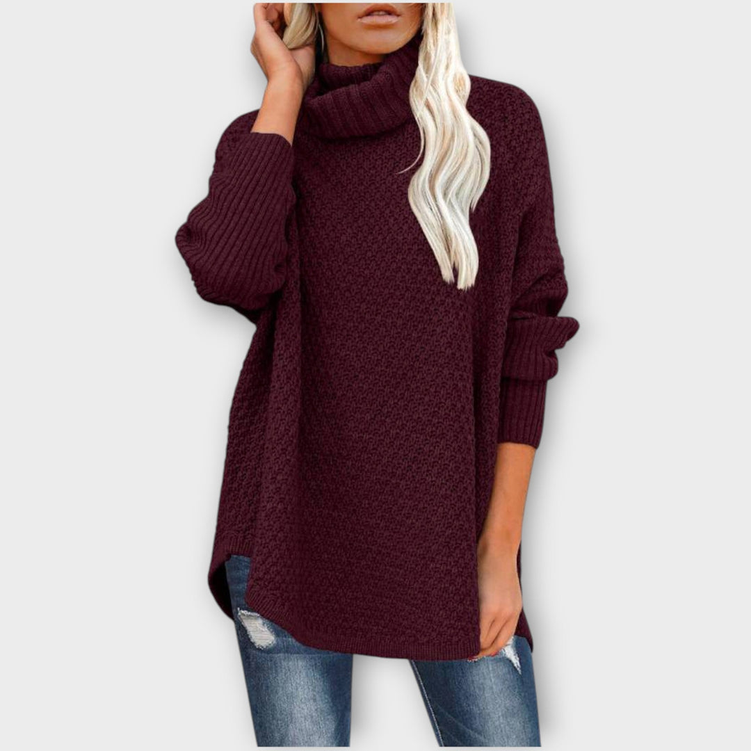 Warm and Chunky Knit Turtleneck Sweater