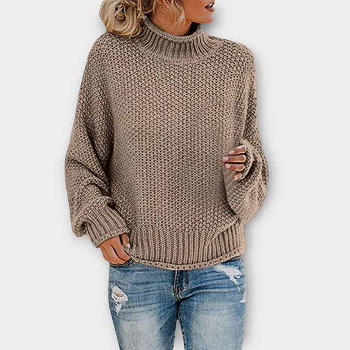 Relaxed Fit Knit Turtleneck Sweater