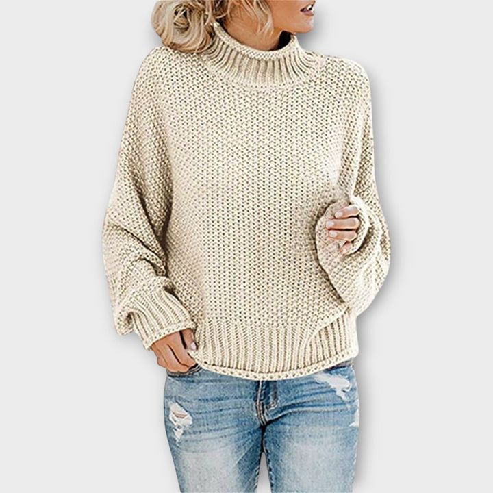 Relaxed Fit Knit Turtleneck Sweater