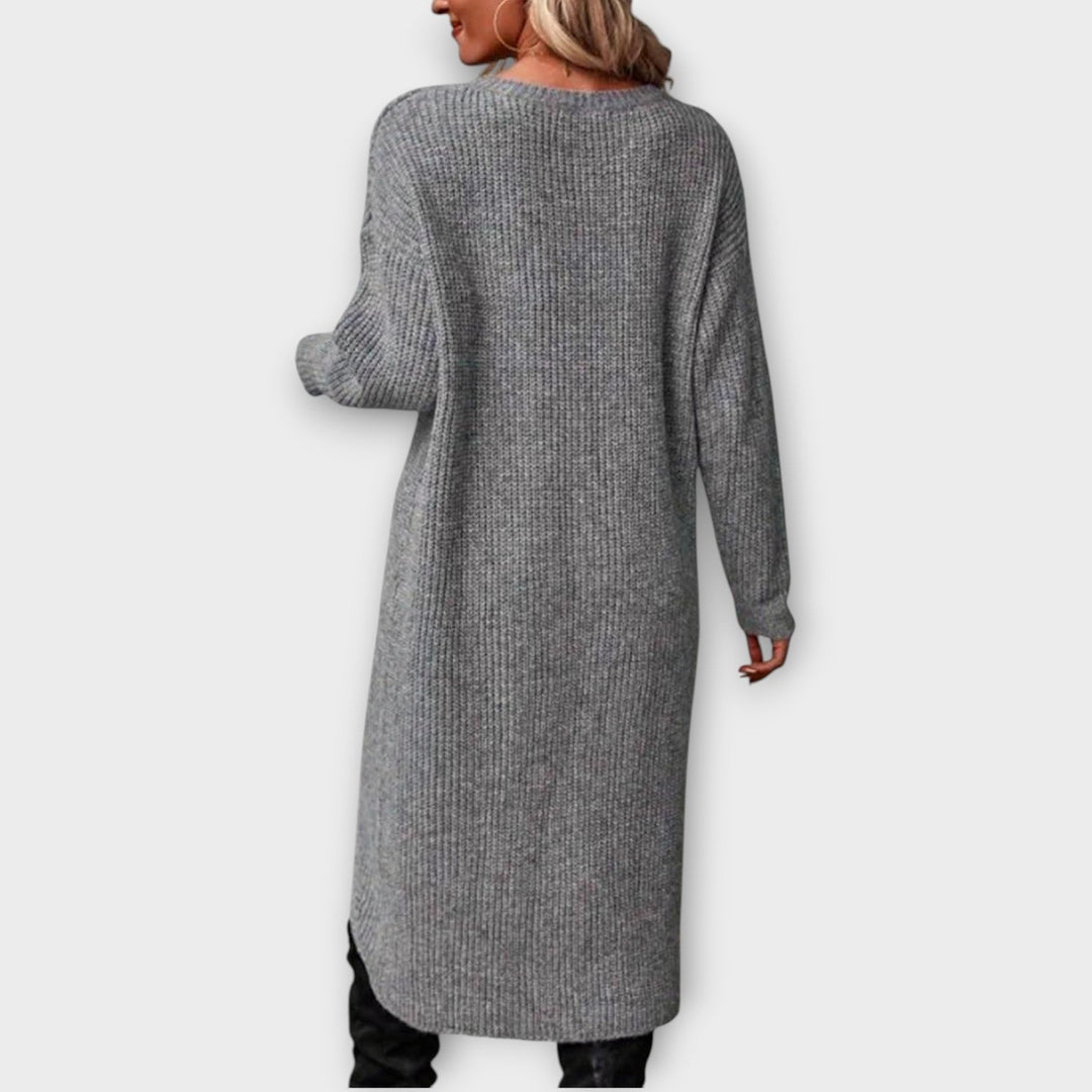 Warm Knit Layered Sweater Dress