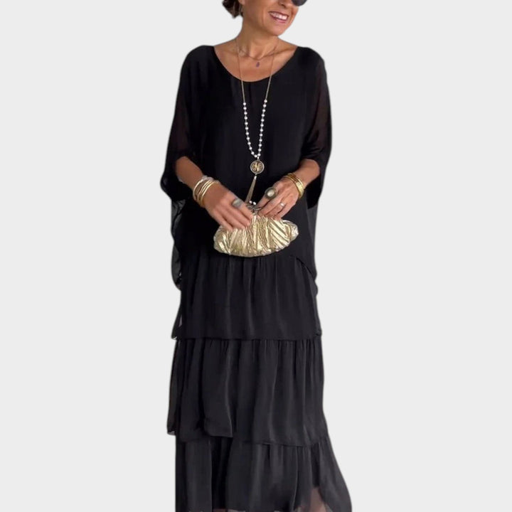 Flowy Tiered Boho Maxi Dress