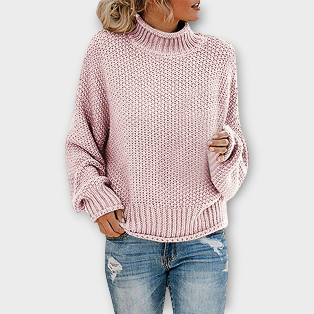 Relaxed Fit Knit Turtleneck Sweater