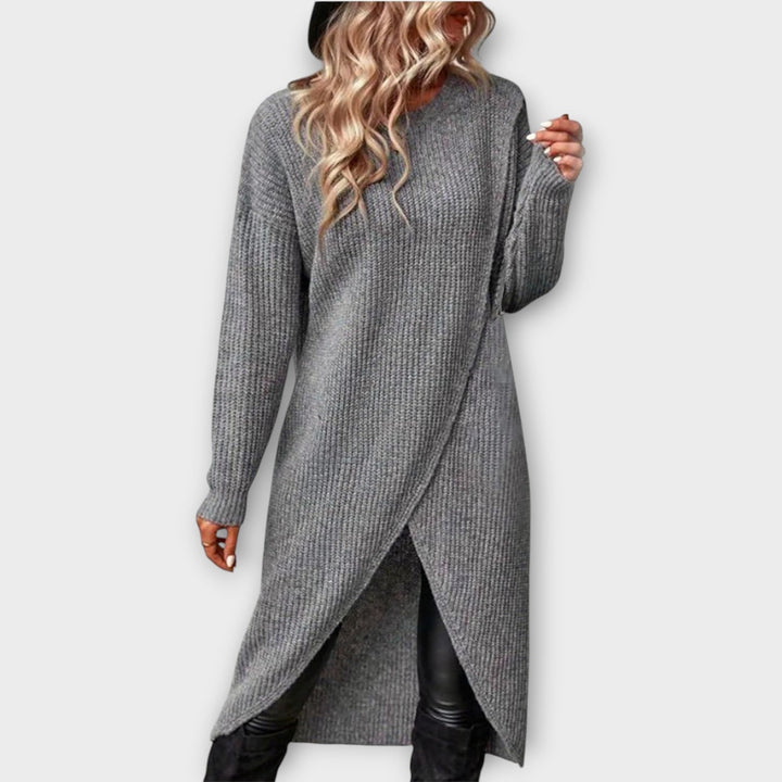 Warm Knit Layered Sweater Dress