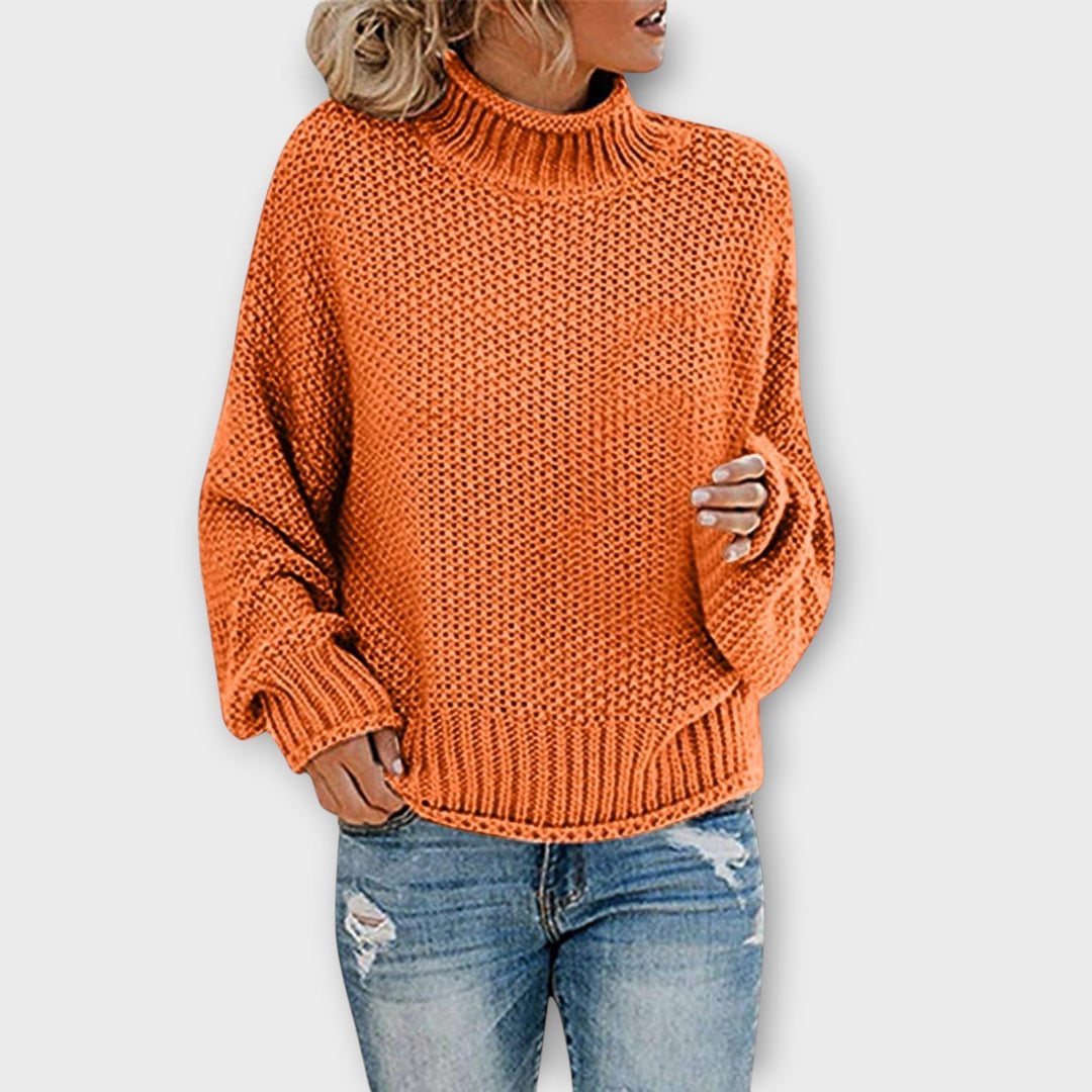 Relaxed Fit Knit Turtleneck Sweater