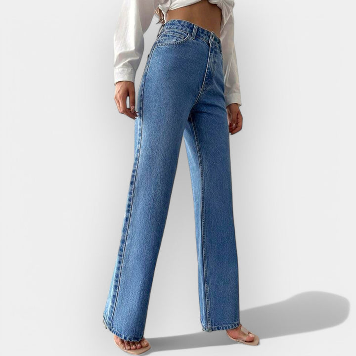 High-Waisted Jeans with Comfortable Wide Fit