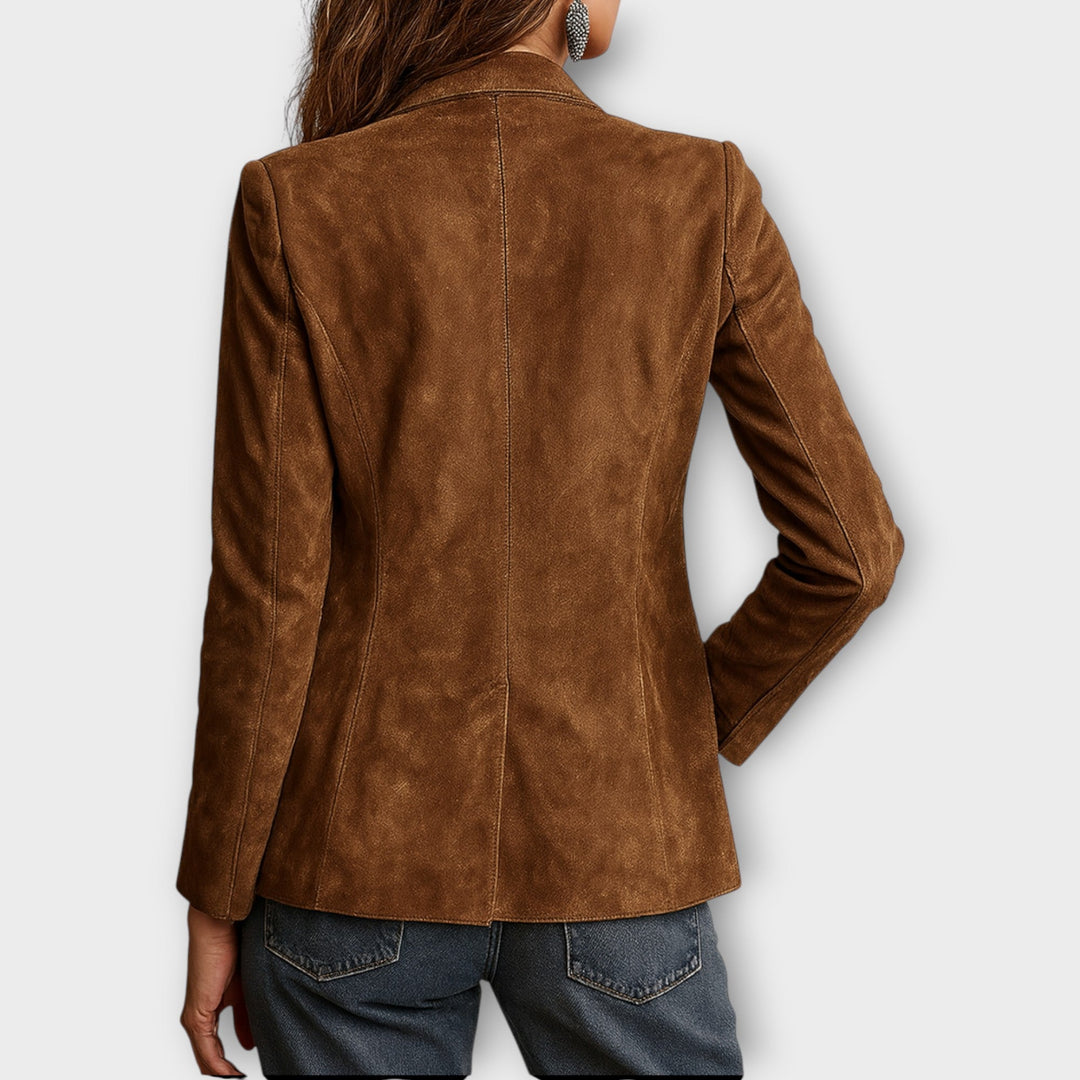 Classic Brown Suede Blazer