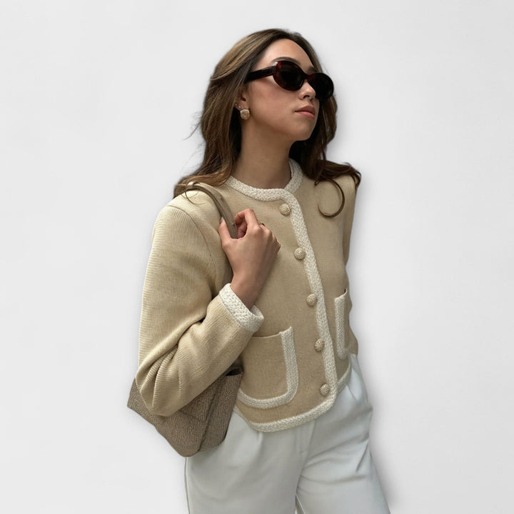 Elegant Cardigan with Stylish Decorative Pockets