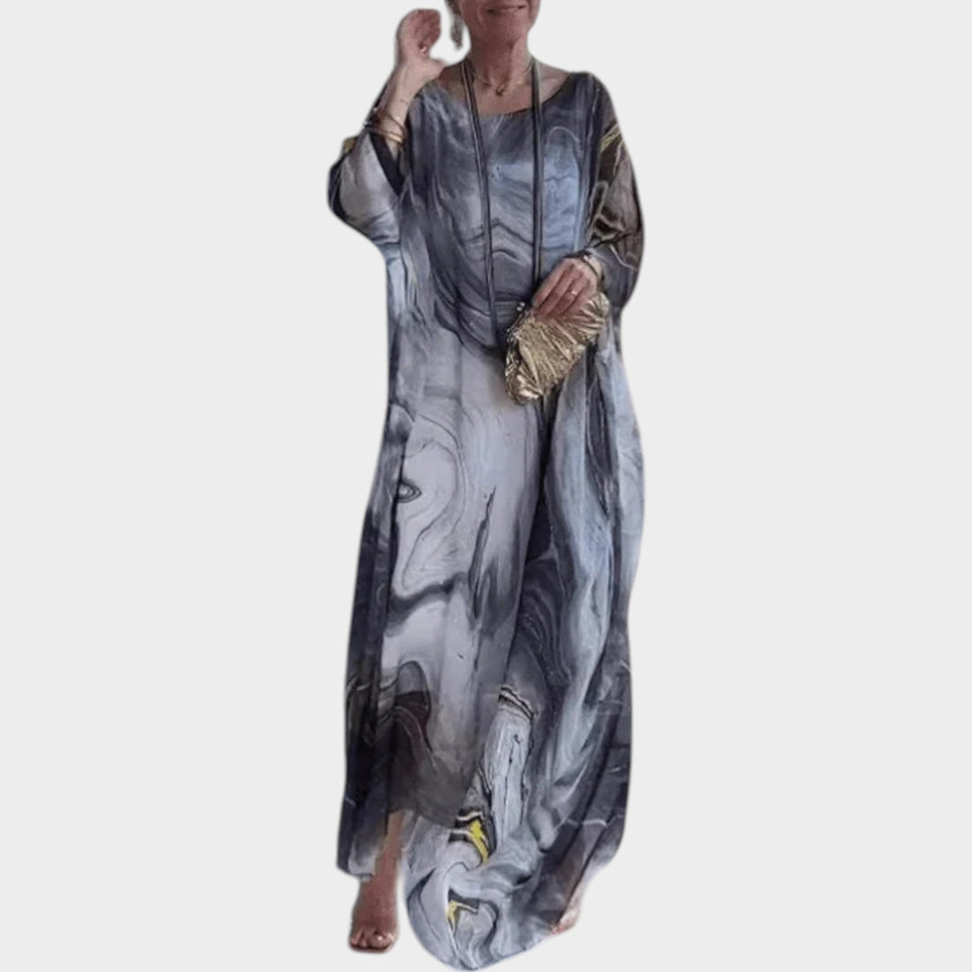 Artistic Flow Maxi Kaftan Dress