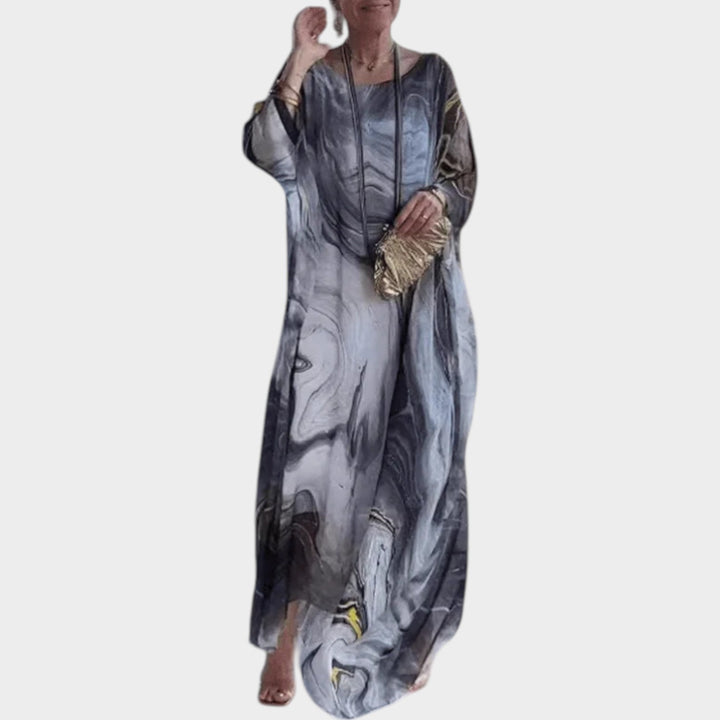 Artistic Flow Maxi Kaftan Dress