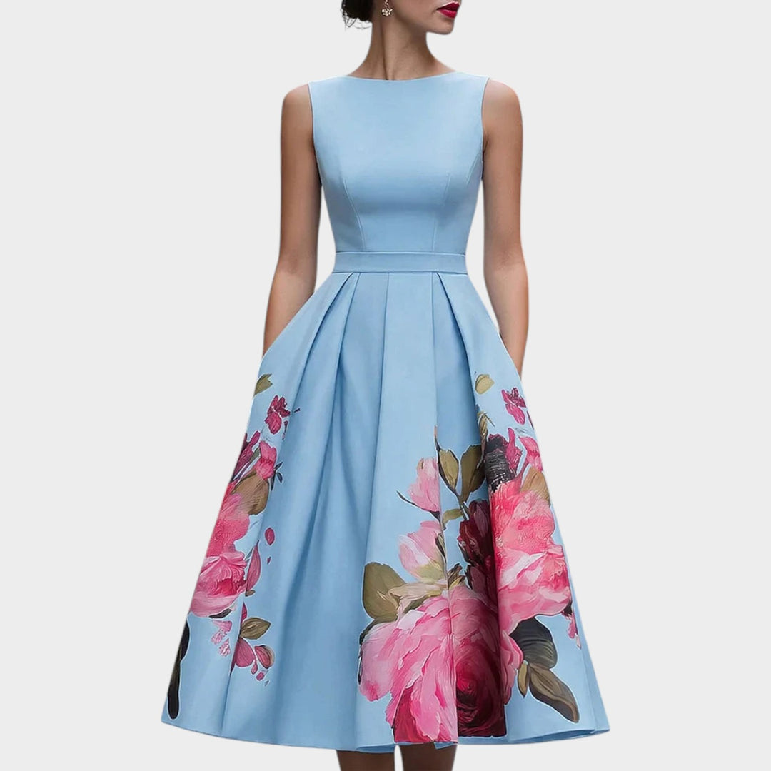 Elegant Floral Fit & Flare Dress