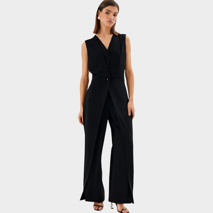 Tailored Sleeveless Blazer Jumpsuit