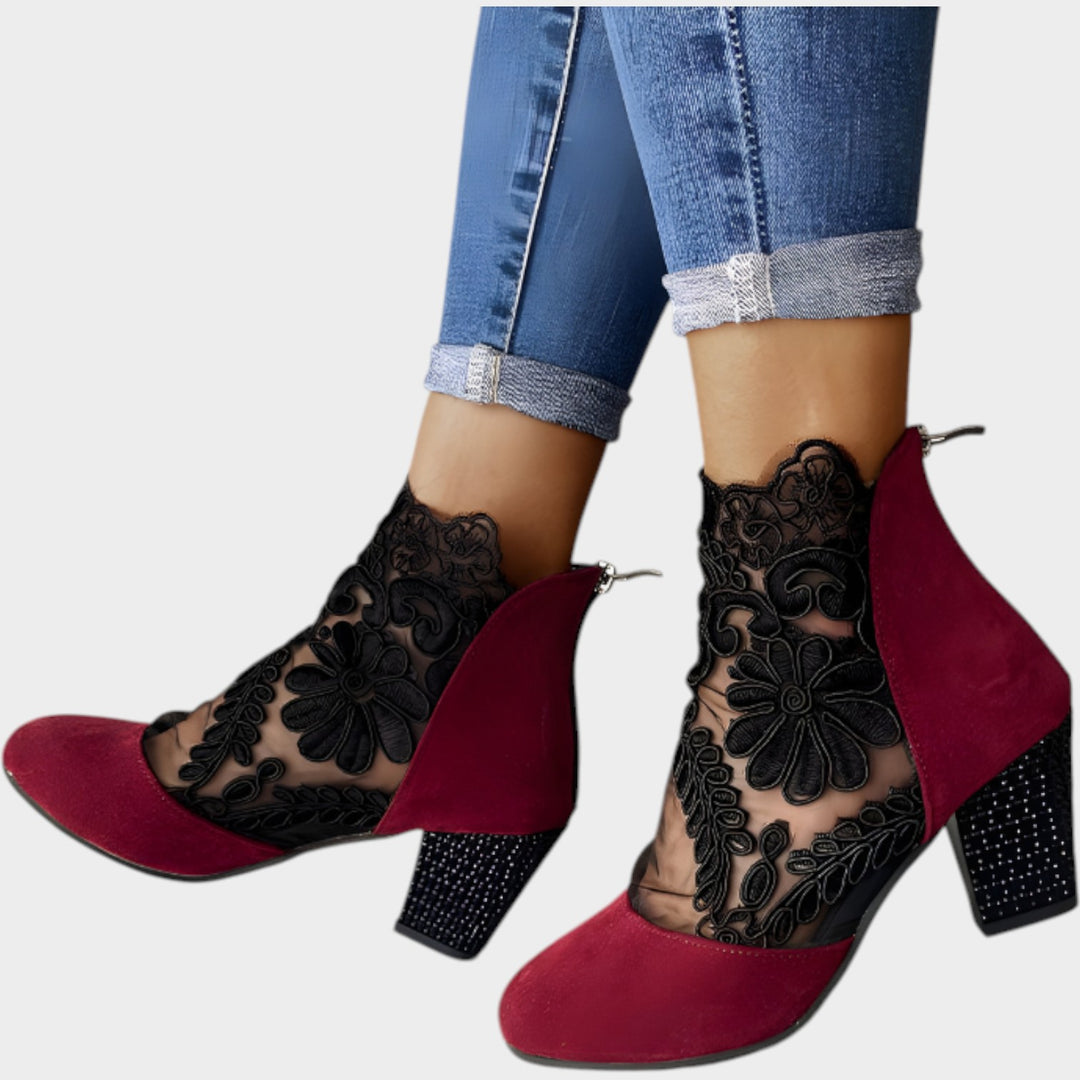 Lace Detail Statement Heels