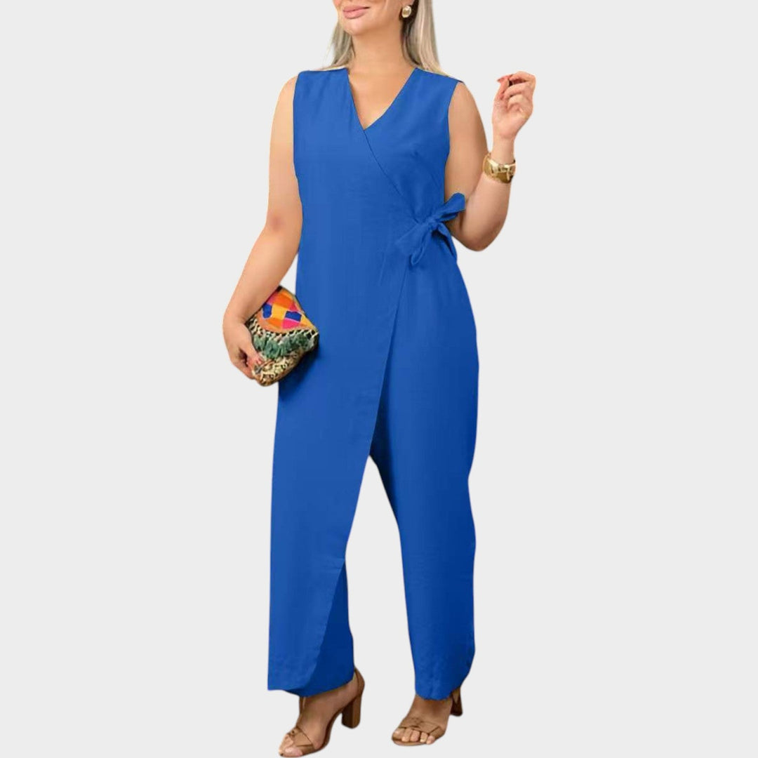 Sleeveless Wrap Jumpsuit