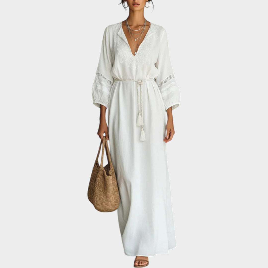 Boho Embroidered Maxi Dress