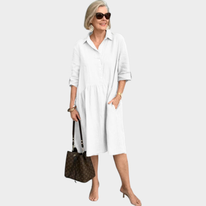 Chic Collared Midi Dress