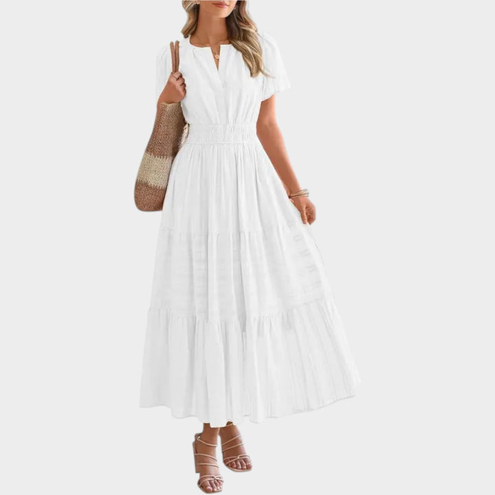 Smocked Waist Tiered Maxi Dress