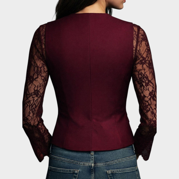 Lace Sleeve Tailored Blazer
