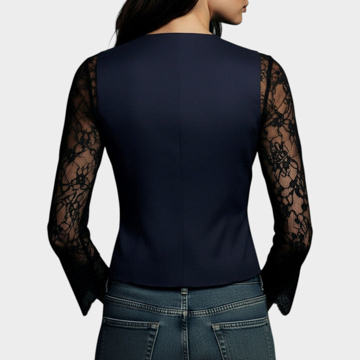 Lace Sleeve Tailored Blazer