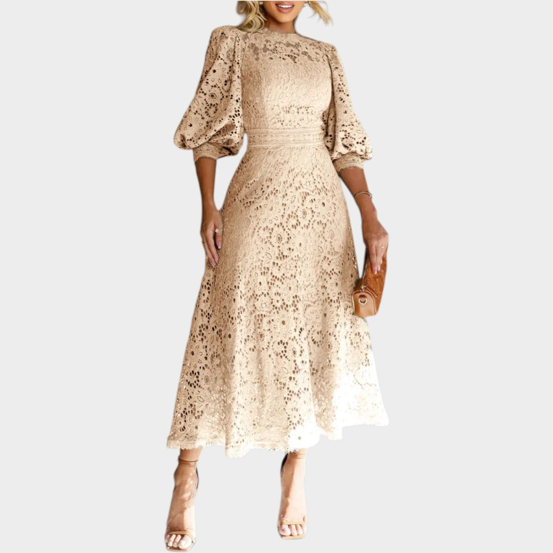 Elegant Lace Midi Dress
