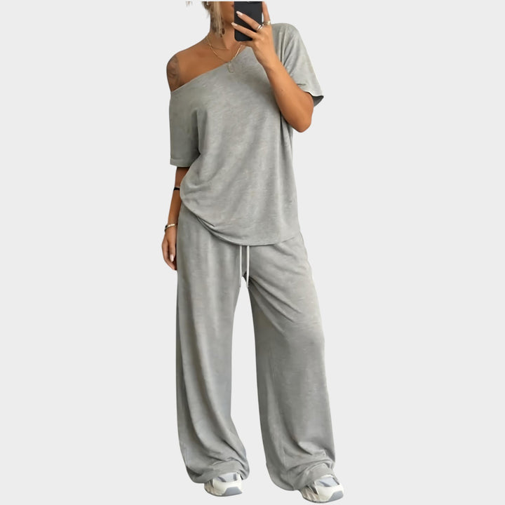 Relaxed Off-Shoulder Lounge Set