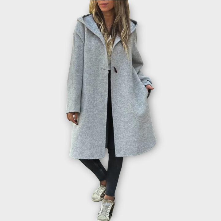 Cozy Midi Coat with Hood
