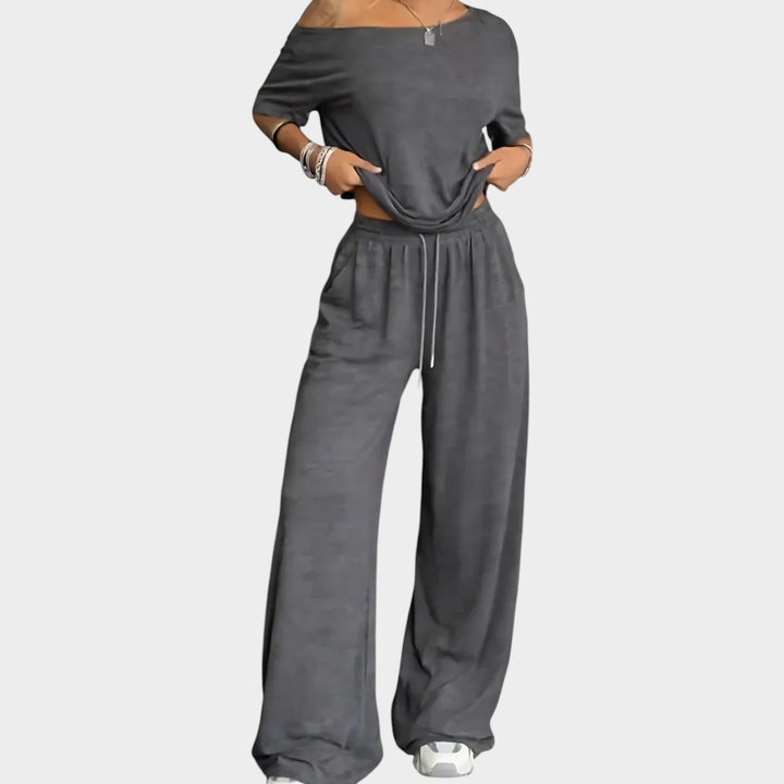 Relaxed Off-Shoulder Lounge Set