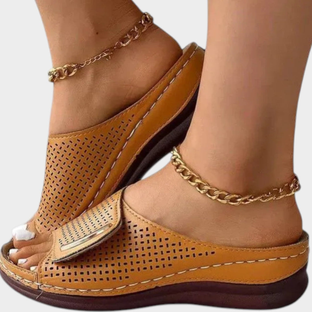 Perforated Comfort Slide Sandals
